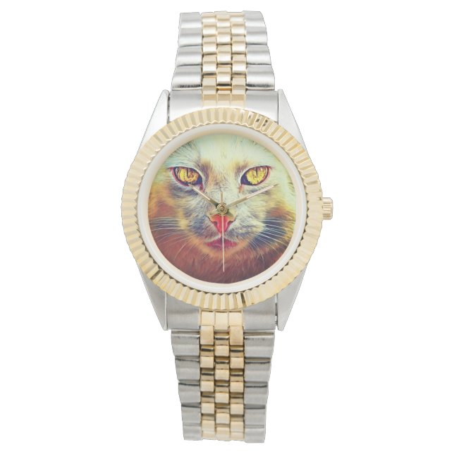 Reloj De Pulsera Cute Cat Golden Face eWatch (Anverso)