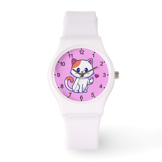 Reloj De Pulsera Cute Cat in Love Rótulo Hand-57577 (Anverso)
