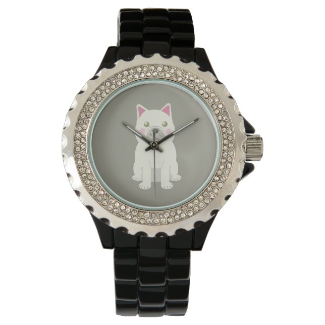 Reloj De Pulsera Cute Cheeks French Bulldog (Anverso)