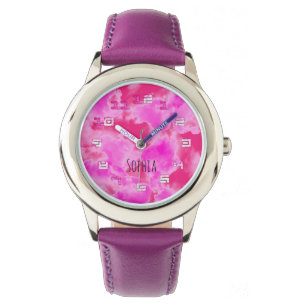 Reloj De Pulsera Cute Chica niños Pink Sky Watch