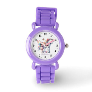Reloj De Pulsera Cute chicas hadas unicornio añadir nombre