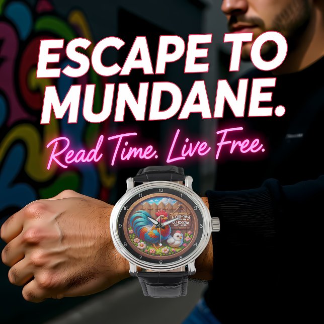 Reloj De Pulsera Cute Chick and Old Rooster. (Subido por el creador)