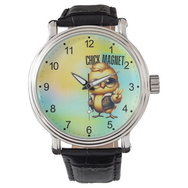 Reloj De Pulsera Cute Chick Magnet Funny Easter-54546 (Anverso)