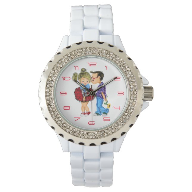 Reloj De Pulsera Cute Couple Watch (Anverso)