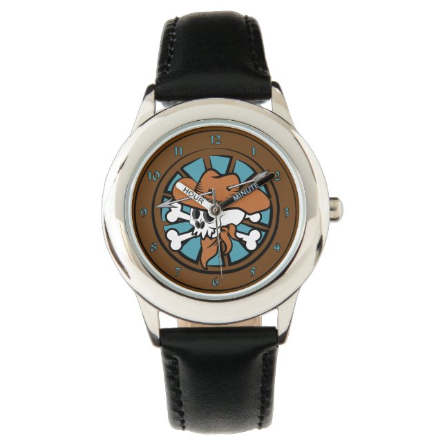 Reloj De Pulsera Cute Cowboy Skull (Anverso)