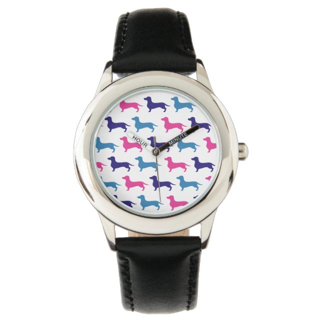 Reloj De Pulsera Cute dachshund weiner perro salchicha (Anverso)