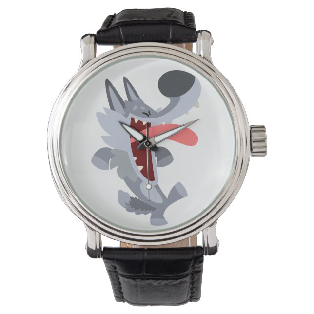 Reloj De Pulsera Cute Dancing Personalizado Wolf Watch (Anverso)