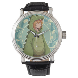 Reloj De Pulsera Cute Dino Friend Anime Boy - Green Dinosaur