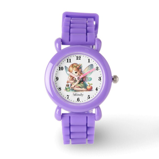Reloj De Pulsera Cute Fantasy fairy add name (Anverso)