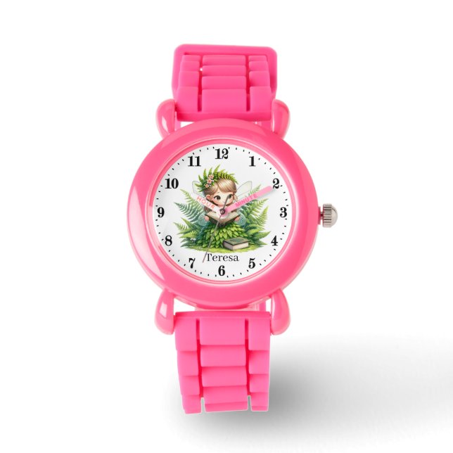 Reloj De Pulsera Cute Fantasy fairy add name (Anverso)