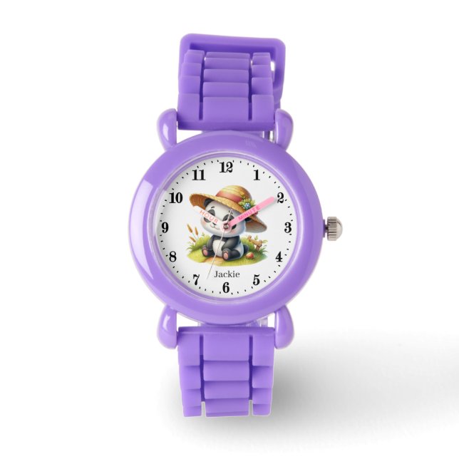 Reloj De Pulsera Cute Farm Panda agregar nombres chicas Watch (Anverso)