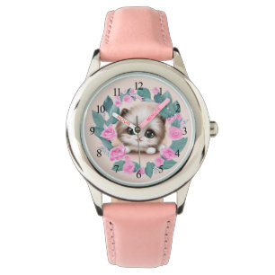 Reloj De Pulsera Cute Fluffy Furr Ball Kitten