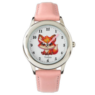 Reloj De Pulsera Cute fox añadir nombres chicas mirar