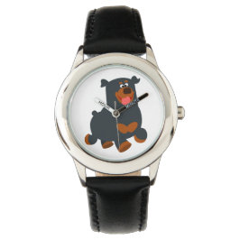 Reloj De Pulsera Cute Gamboling Personalizado Rottweiler Watch