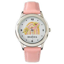 Reloj De Pulsera Cute giratorio Personalizado arcoiris Chicas nombr