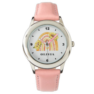 Reloj De Pulsera Cute giratorio Personalizado arcoiris Chicas nombr