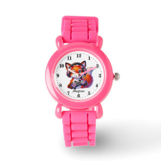 Reloj De Pulsera Cute girls gamer fox add name