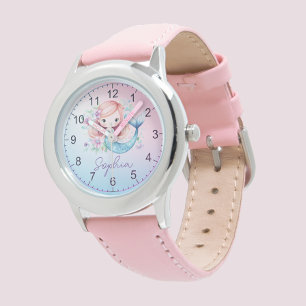 Reloj De Pulsera Cute Girly Mermaid Vigilancia Personalizada