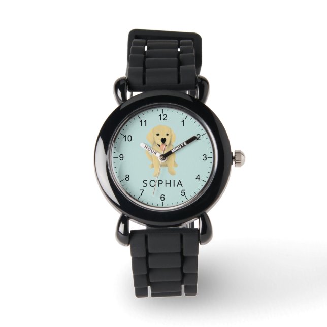 Reloj De Pulsera Cute Golden Retriever Dog Kids (Anverso)