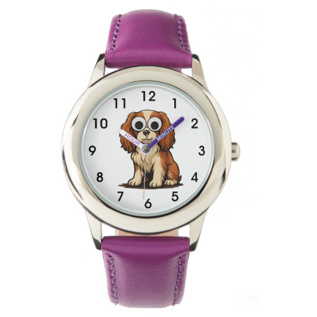 Reloj De Pulsera Cute Googly-Eye Puppy Illustration (Anverso)