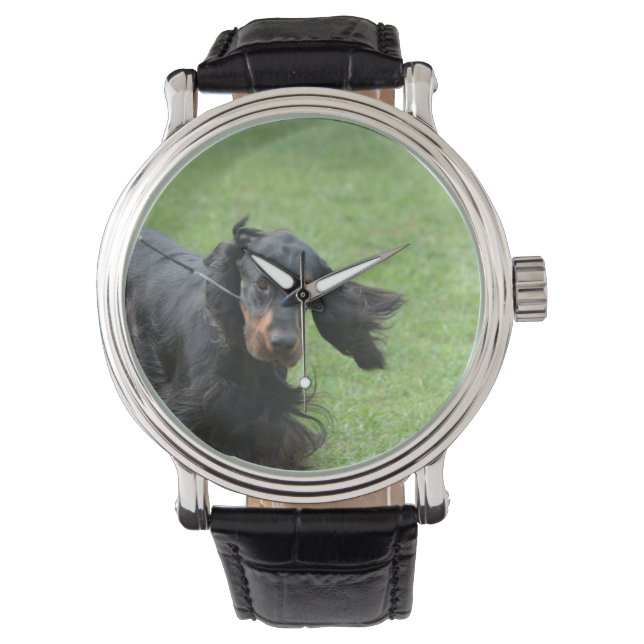 Reloj De Pulsera Cute Gordon Setter (Anverso)