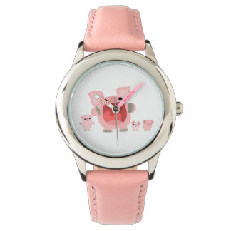 Reloj De Pulsera Cute gritando Personalizado Cochinos Watch
