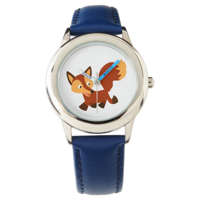 Reloj De Pulsera Cute Happy Personalizado Fox Watch (Anverso)