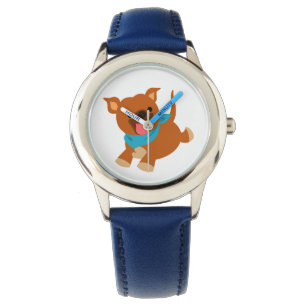 Reloj De Pulsera Cute Happy Personalizado Staffie Watch
