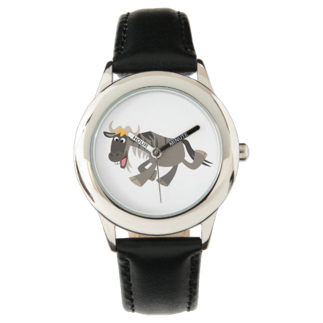 Reloj De Pulsera Cute Happy Personalizado Wildebeest Watch (Anverso)