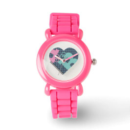 Reloj De Pulsera Cute Heart Notebook Color Blue Pink MODERN eWatch