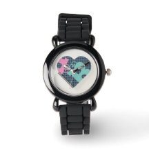 Cute Heart Notebook silverglitter Blue PinkMODERN