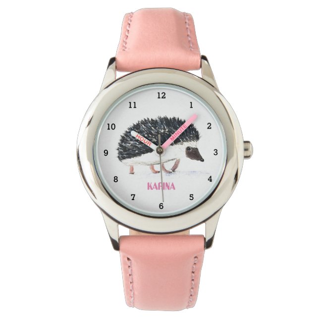 Reloj De Pulsera Cute Hedgehog Animales de Vida Silvestre Niños Acu (Anverso)