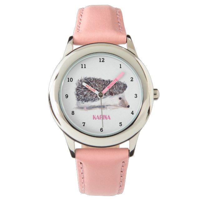Reloj De Pulsera Cute Hedgehog Animales de Vida Silvestre Niños Acu (Anverso)