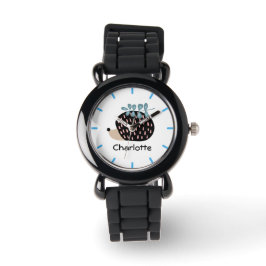 Reloj De Pulsera Cute Hedgehog Nombre personalizado Niños personali