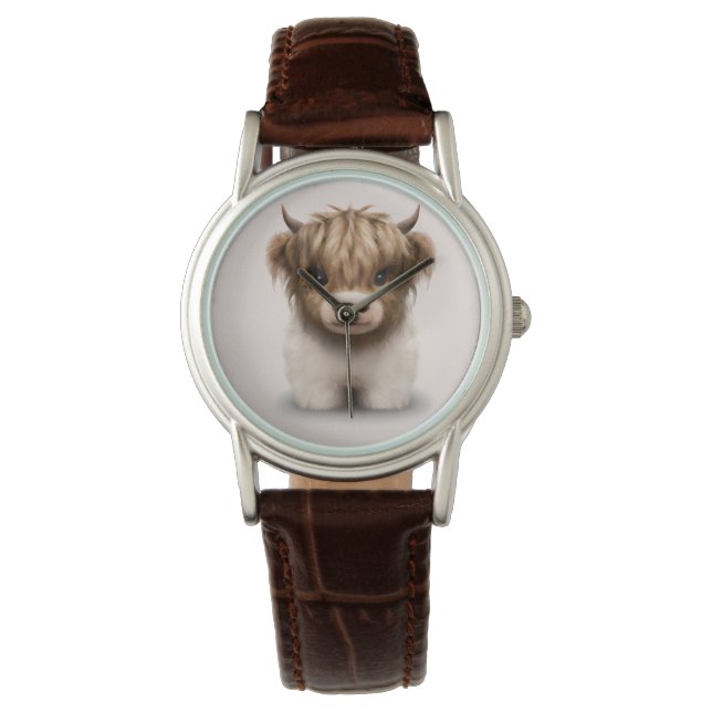Reloj De Pulsera Cute Highlands Escocia Cow (Anverso)