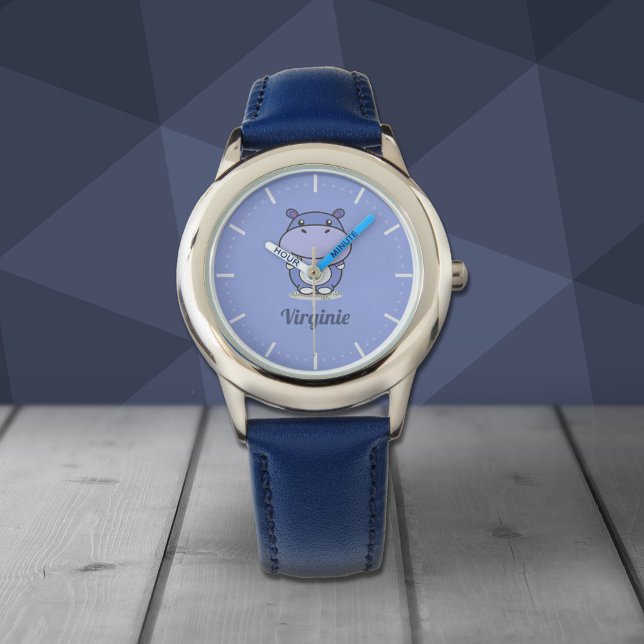 Reloj De Pulsera Cute Hippo Watch (Cute Hippo Watch)