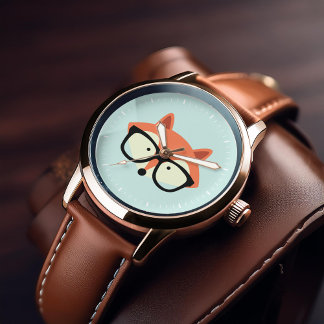 Reloj De Pulsera Cute Hipster Red Fox