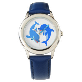 Reloj De Pulsera Cute Jugando Delfines Personalizados Watch