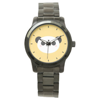 Reloj De Pulsera Cute Kawaii Blushing Panda Face