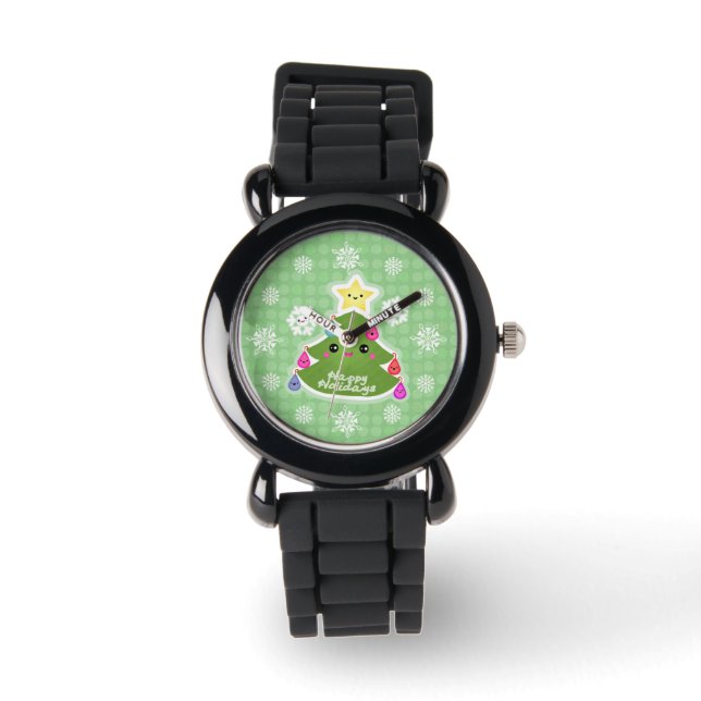 Reloj De Pulsera Cute Kawaii Christmas Tree Watch (Anverso)