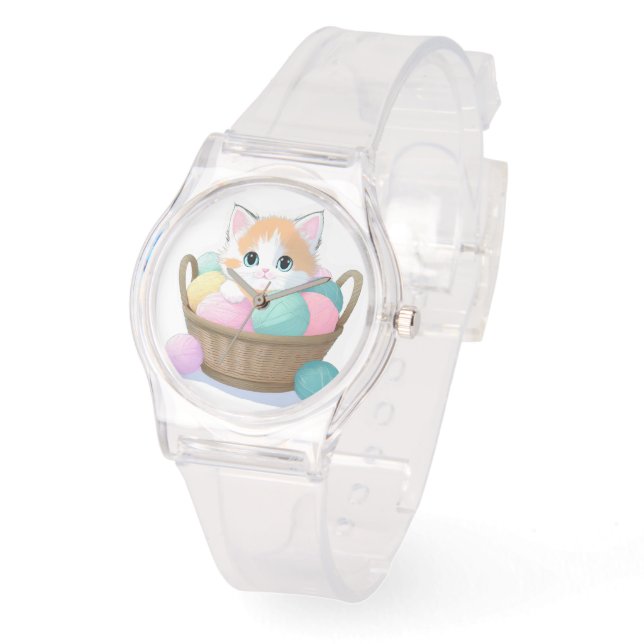 Reloj De Pulsera Cute kawaii gato eWatch (Ángulo)