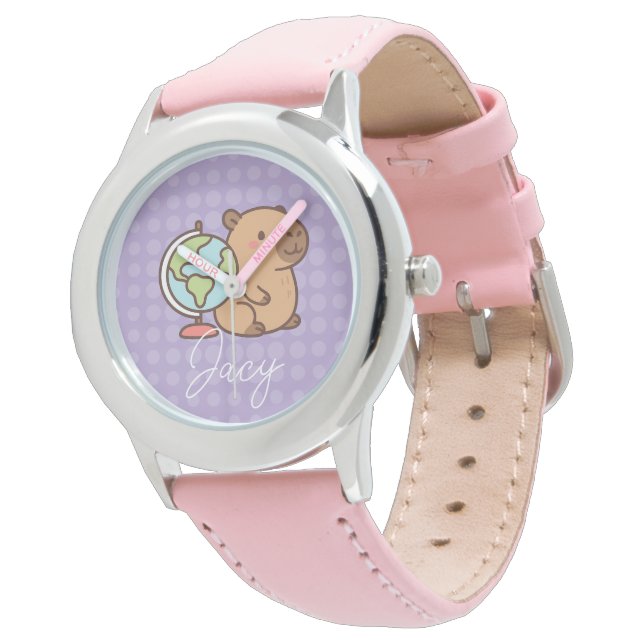 Reloj De Pulsera Cute Kids Capybara School (Angular)