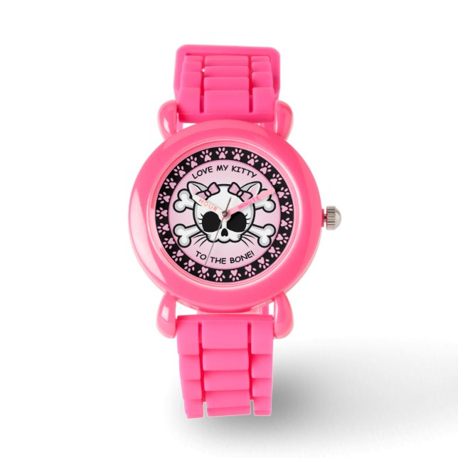Reloj De Pulsera Cute Kitty Skull (Anverso)