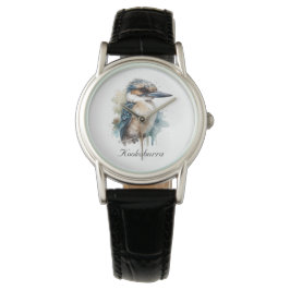 Reloj De Pulsera Cute Kookaburra en una sucursal, personalizado