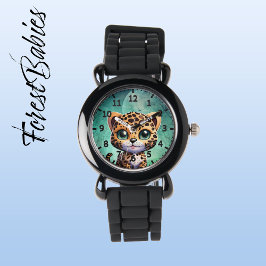Reloj De Pulsera Cute Leopardo Whimsical Encantado Niños de la Luna