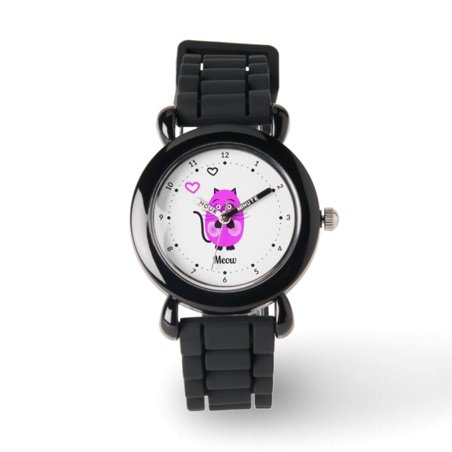 Reloj De Pulsera Cute lilac cat (Anverso)