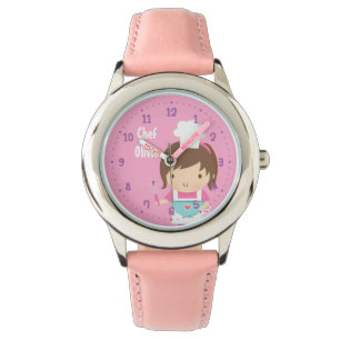 Reloj De Pulsera Cute Little Chef Panadera Niña Personalizada