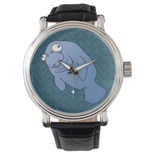 Reloj De Pulsera Cute Manatee Hugger Personalizado Animal