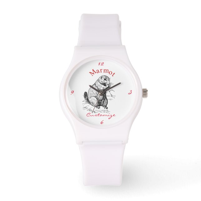 Reloj De Pulsera Cute Marmot Animal Thunder_Cove (Anverso)