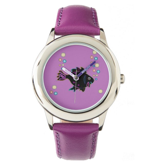 Reloj De Pulsera Cute Neon Fish Watch (Anverso)